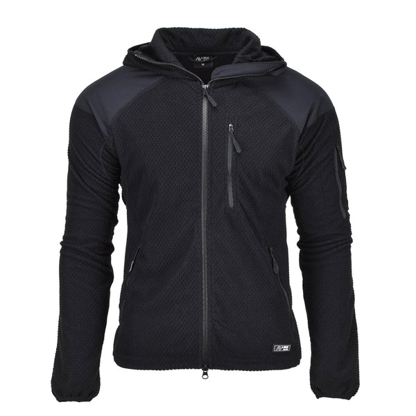 BLOCHL Brand Military Giacca Termica Fleece Cappuccetta Nera rinforzata