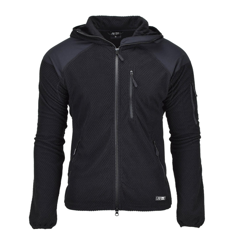 BLOCHL Brand Military Giacca Termica Fleece Cappuccetta Nera rinforzata
