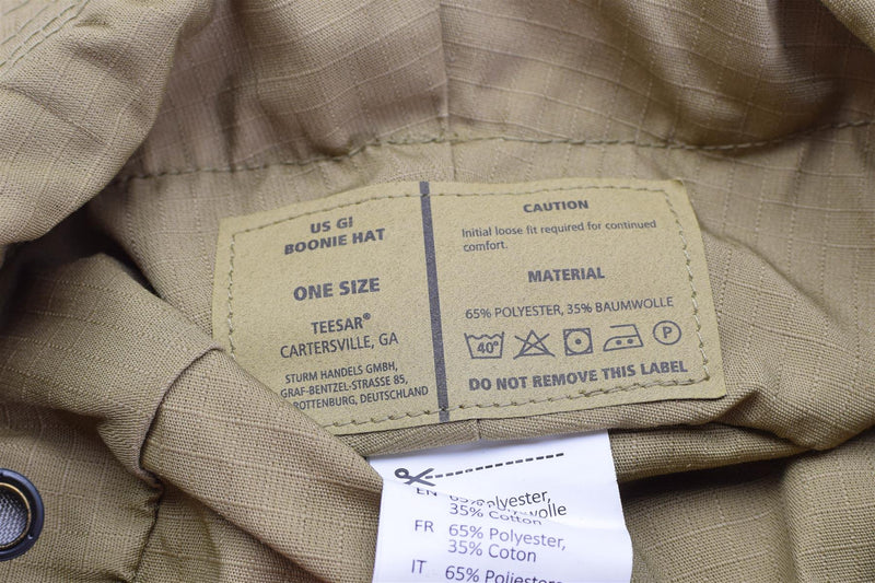 Mil-Tec Brand Military in stile militare Coyote Boonie Hat RIPSTOP CAPPEGGIO LEGGE CAMPIO