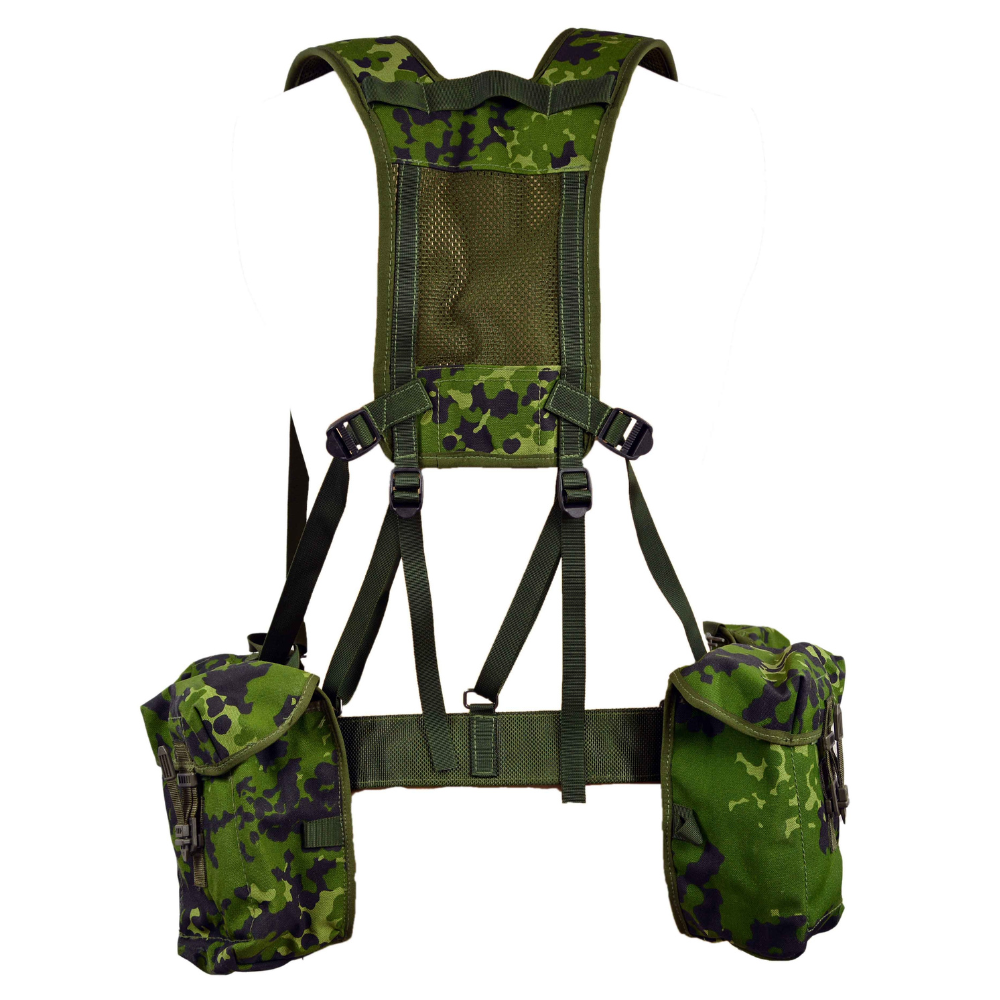 Set di cinghie militari originali danesi M/96 CQC 6 pezzi regolabili M84 Camo
