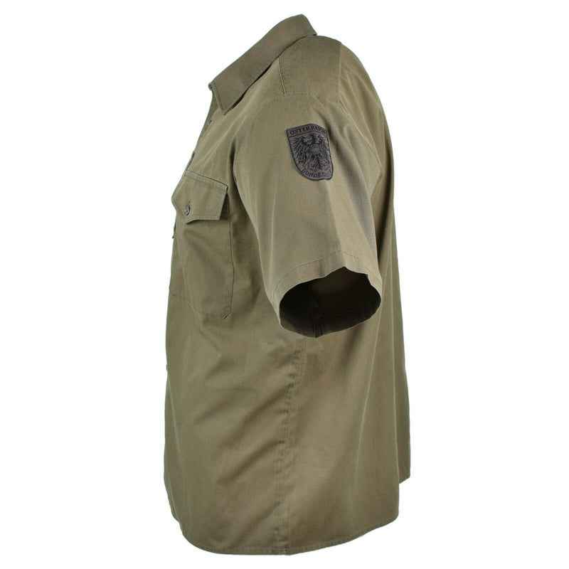 Shirt dell'esercito austriaco autentico M65 O.D Combattimento militare a maniche corte Olive BDU