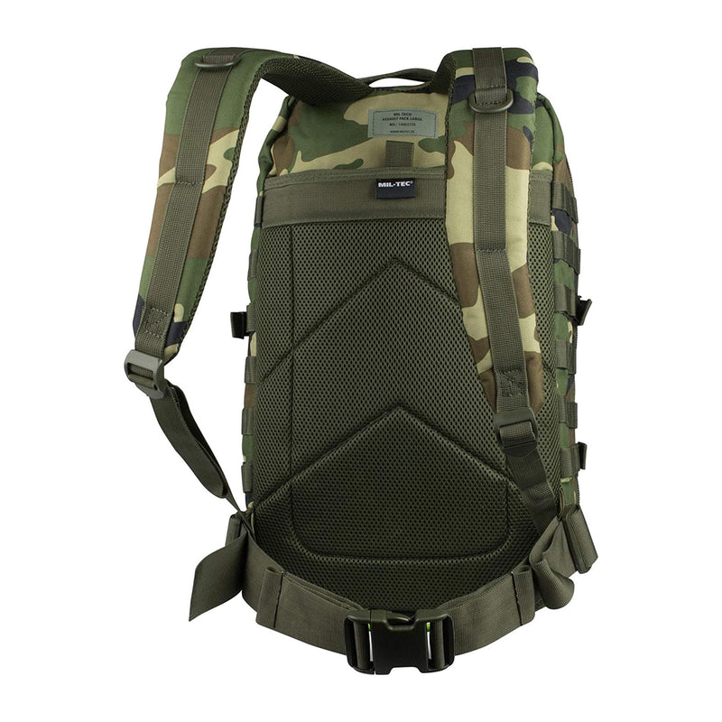 MIL-TEC ASSAULT US ASSALT TREKKKING RACKACK 36L Backpack Woodland Camo Daypack
