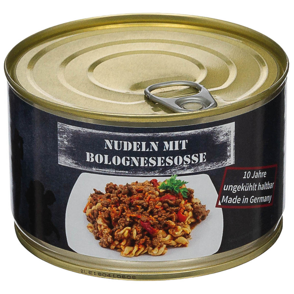 MFH Pasta Bolognese Cibo in scatola 400g Pasto di emergenza per campeggio all'aperto