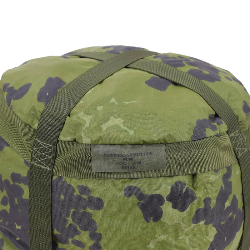 Borsa di compressione militare danese originale M84 CAMO PU rivestito Nuovo leggero