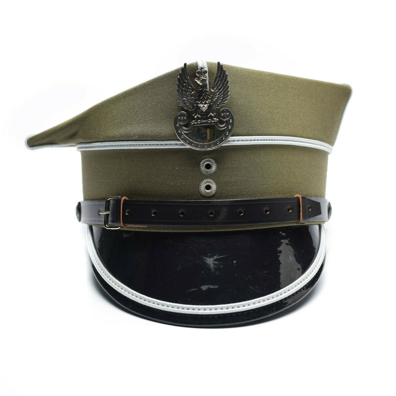 Guido cappello da visiera militare polacco Polonia Ufficiale dell'esercito Picco del picco Eagle Cockade Nuovo