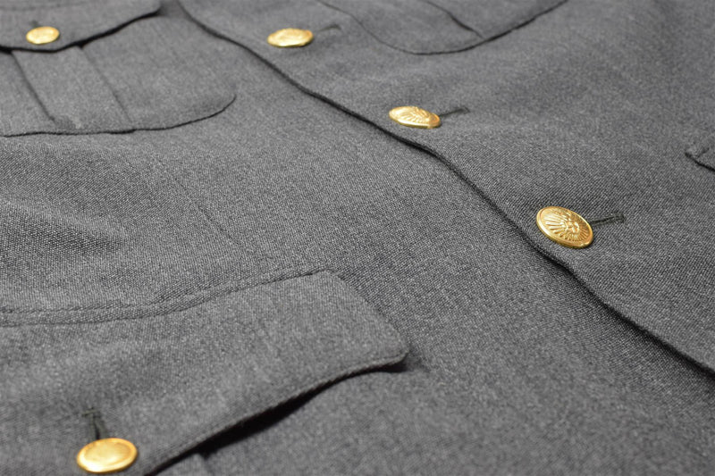Guida vera giacca danese Army Army Grey Military Overplus Uniform Dress Officer