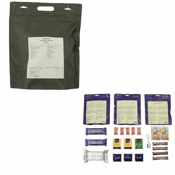 Emergency army survival food 1 day 24h ration military Meal Food prepper MRE (TYP4) - GoMilitar
