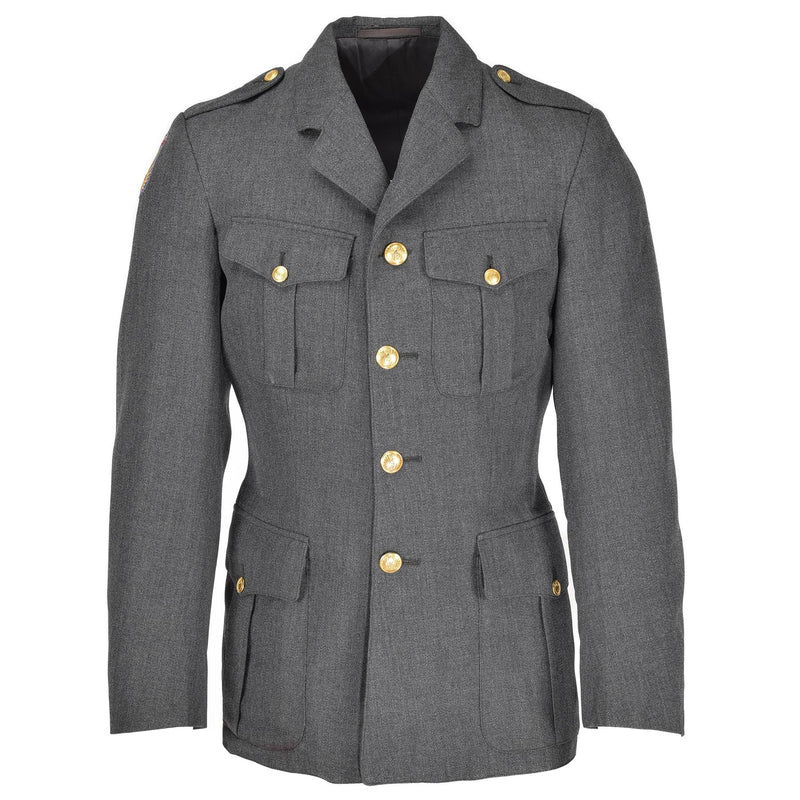 Guida vera giacca danese Army Army Grey Military Overplus Uniform Dress Officer