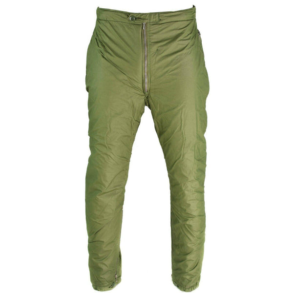 Pantaloni dell'esercito svedese autentico isolato OD Green Termal Pantaloni freddo