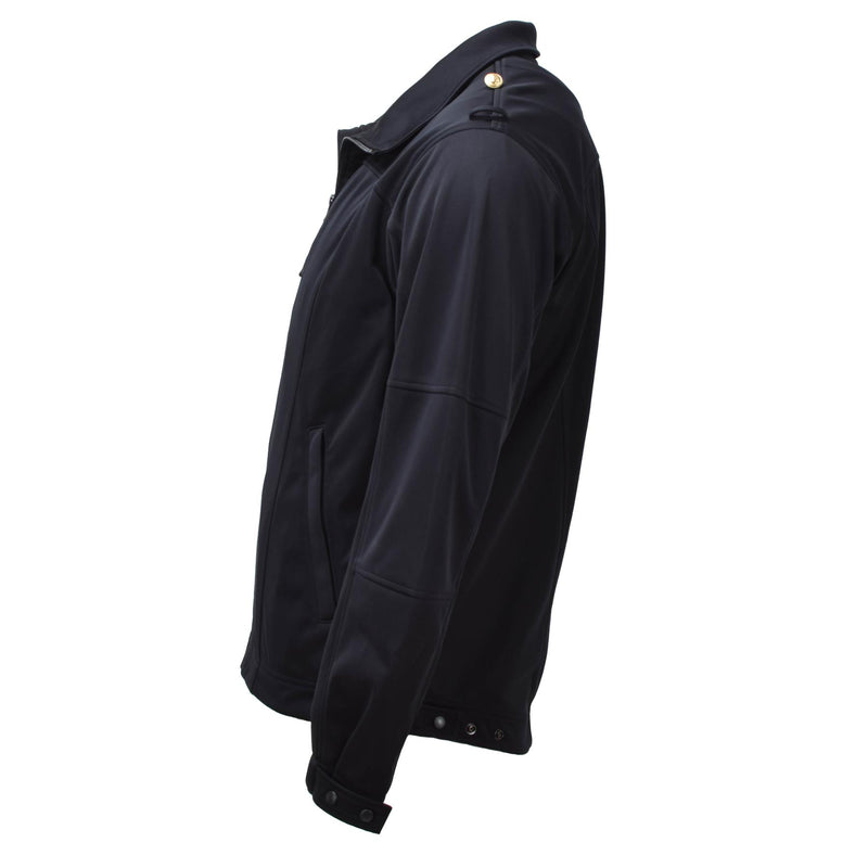 Giacca marina dell'esercito tedesco originale Black Softshell High Collar Combat Nuovo