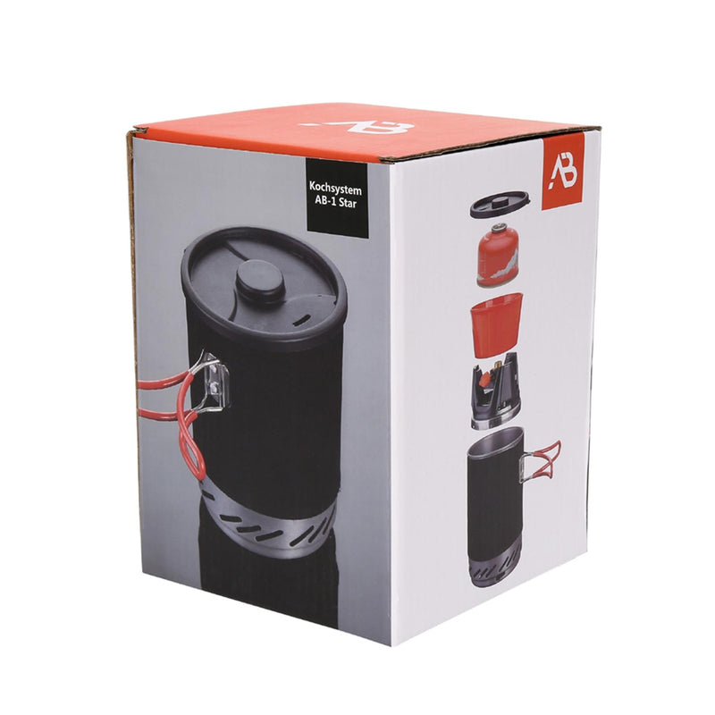 A.Blochl AB-1 Camping Studio Sistema Set di cottura da escursionismo Bruccino a gas liquido Nuovo