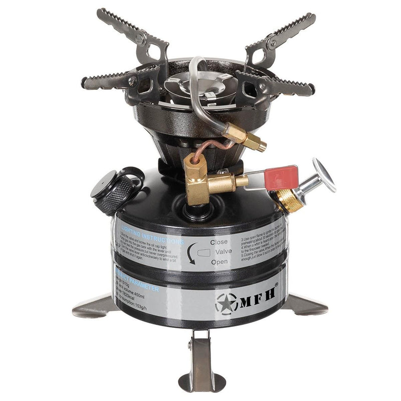 MFH Brand Brand Petrol Studio da campeggio campeggio Kit di bruciatura a combustibile per outdoor per esterni