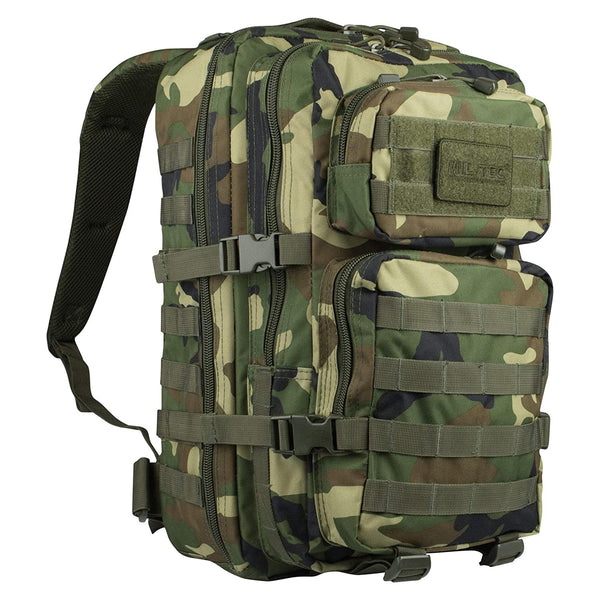 MIL-TEC ASSAULT US ASSALT TREKKKING RACKACK 36L Backpack Woodland Camo Daypack
