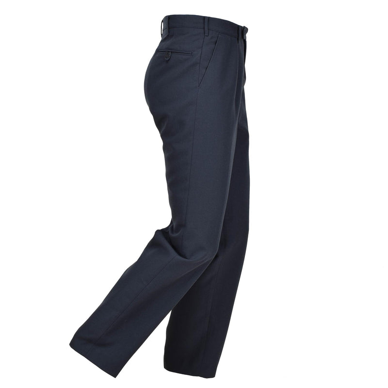 Original Swedish Army Dress Blue Pants Blue Pantaloni formali uniformi di pantaloni zip nuovo