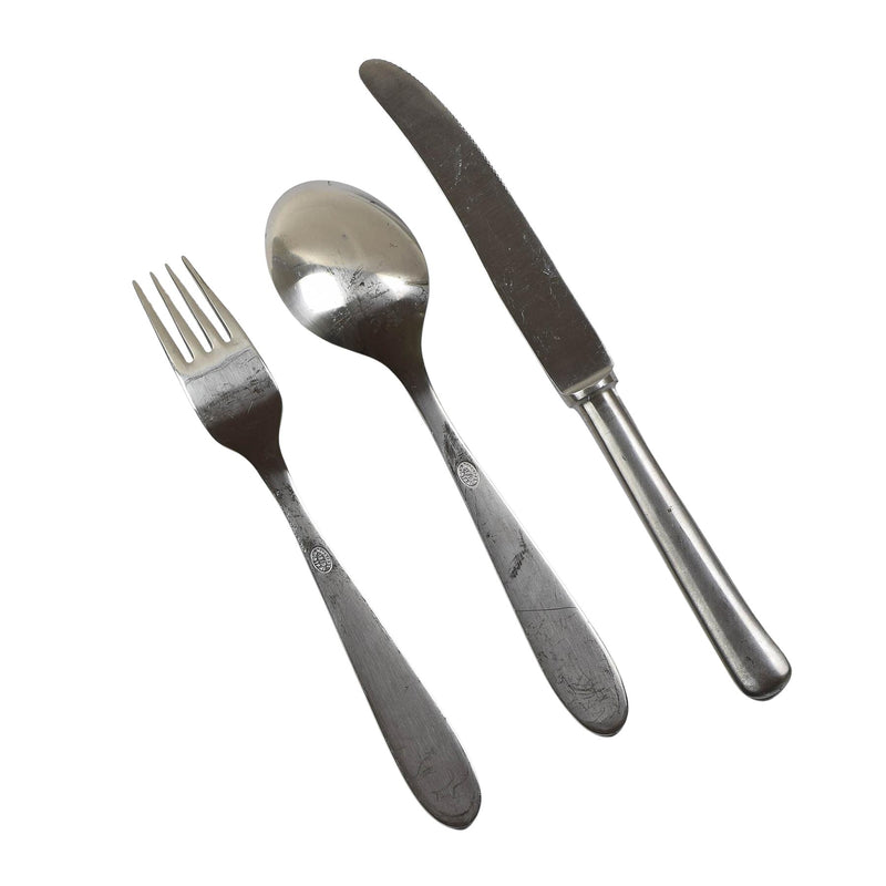 Autentico coltello da mangiare in acciaio per posate dell'esercito norvegese