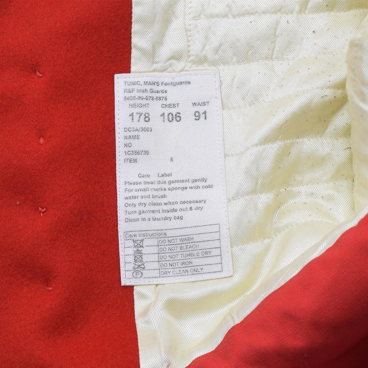 Vera giacca dell'esercito britannico uniforme tunica abito rosso scarlatto guardie cavalleria