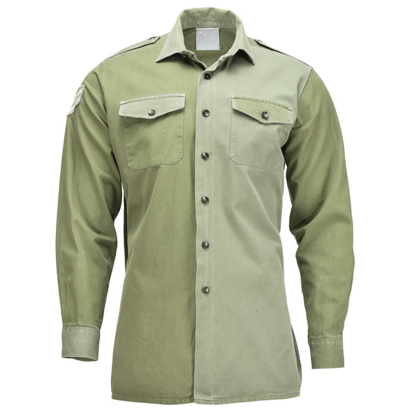 Shirt dell'esercito britannico originale O.D Green Military Service Long Maniche BDU