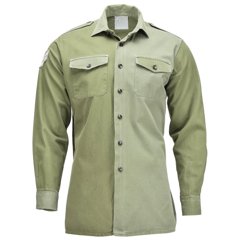 Shirt dell'esercito britannico originale O.D Green Military Service Long Maniche BDU