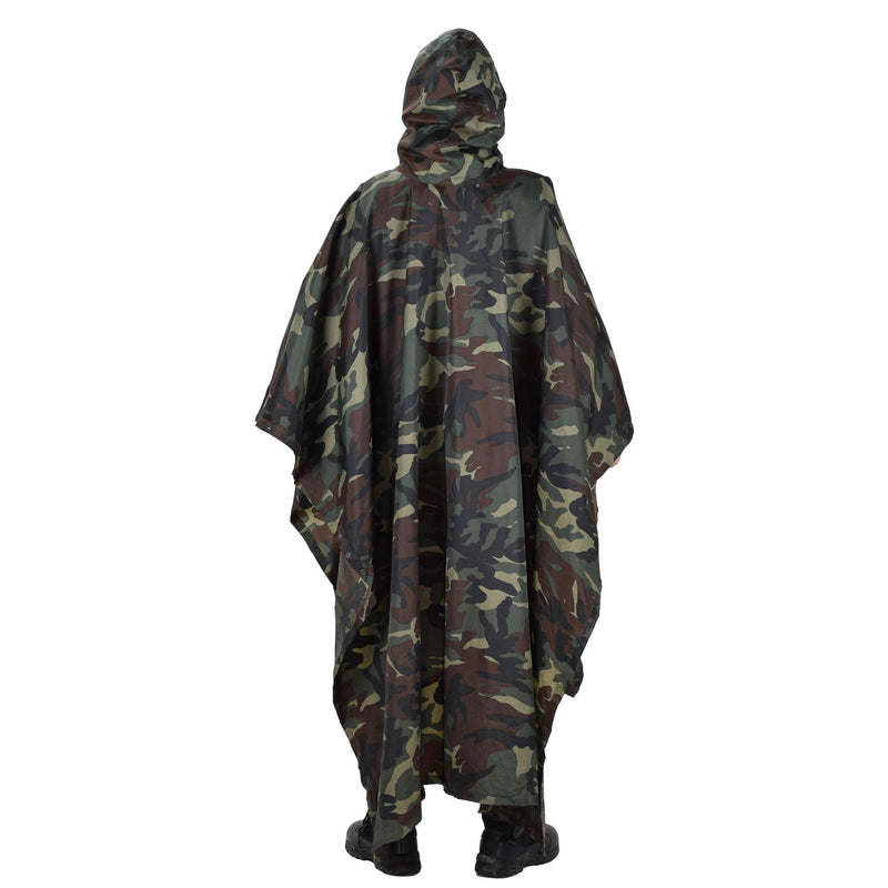 Original Turkish Military Camuflage poncho resistente all'esercito con cappuccio a ripieno con cappuccio
