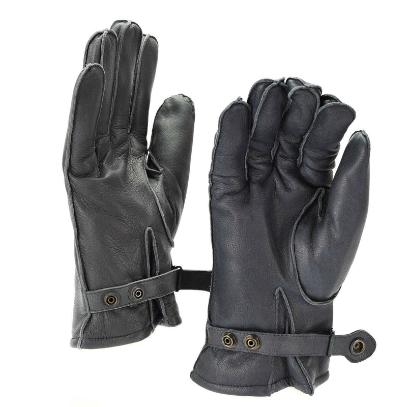 Guidi guanti in pelle di polizia tedesca pattuglia grigia lana foderata al 100% inverno calda nuovo