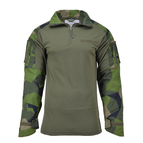 Marca tacgear swedish in stile militare camicie da campo mimetico Splinter Splinter