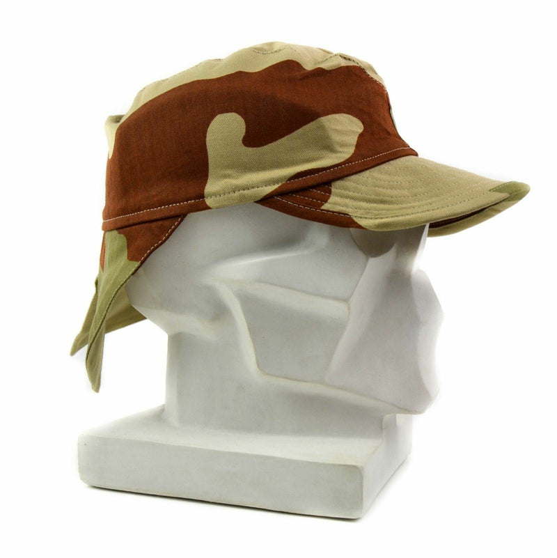 Genuino cappello da combattimento dell'esercito francese di francese desert cofano camo con lembo del collo