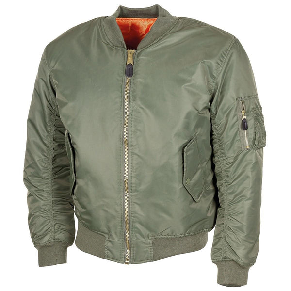 USA MILITALE MILITALE MA1 BOMBER BACCHERA AIR CORRI TROORE ALLE OLIVE CALDO