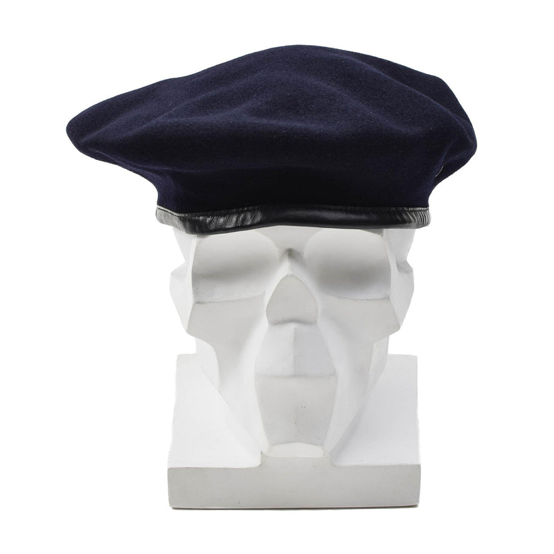 Originale French Army Dark Blue Beret Beret Beret Cap Lightweight Vintage Nuovo