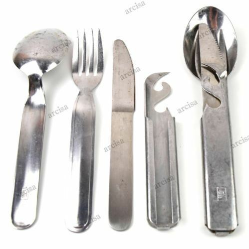 Posate dell'esercito ungherese originale Set 4 pezzi Forks del cucchiaio militare Ungheria