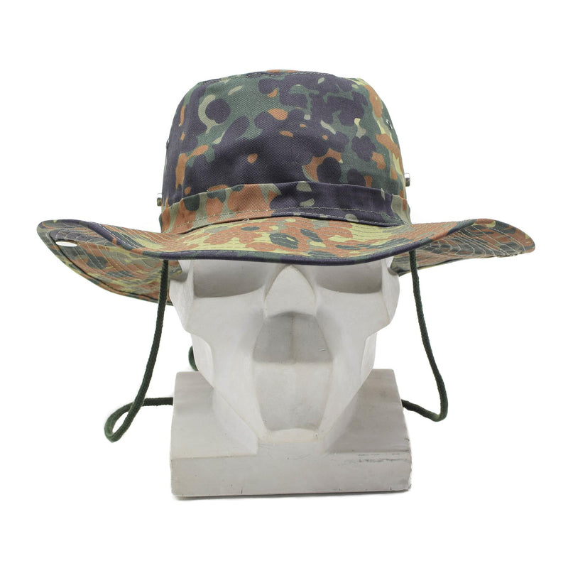 MFH Brand Bush Bush Style Hat Flecktarn Bucket Panama Jungle Summer Cap Nuovo