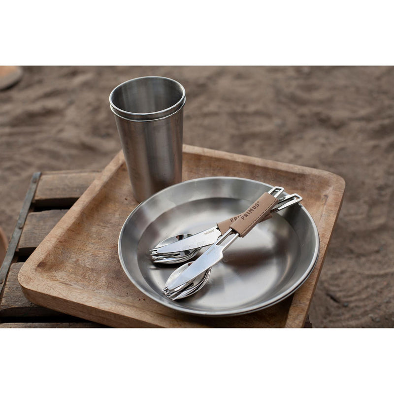 Posate per campeggio primus set di utensili da trekking da campeggio in acciaio inossidabile leggero