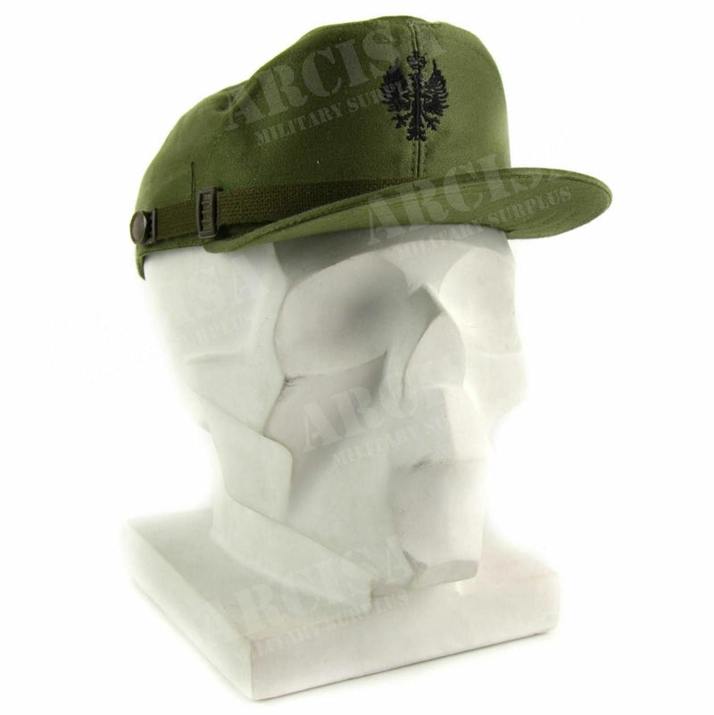 Originale spagnolo spagnolo visore militare captato navy cappello picchi di oliva verde oliva