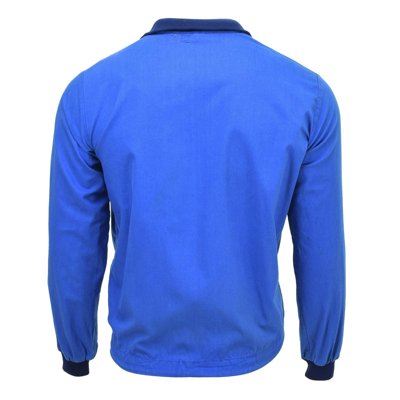 Giacca sportiva militare svedese originale retrò blu sportiva per binari sportivi