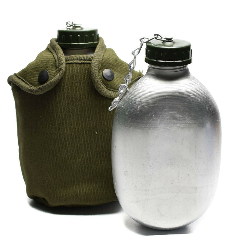 Original French Army Bere Bere Bottiglia d'acqua Mentata Canta di cotone OD NUOVO