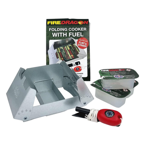 BCB Firedragon Cooker con avviamento di fuoco tasca per cottura pieghevole per escursioni al carburante