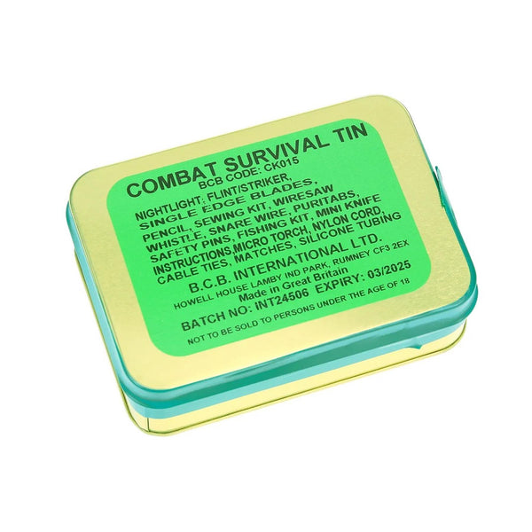 BCB Combat Survival Tin Essentials Rescue Survival Kit di emergenza di base per esterni