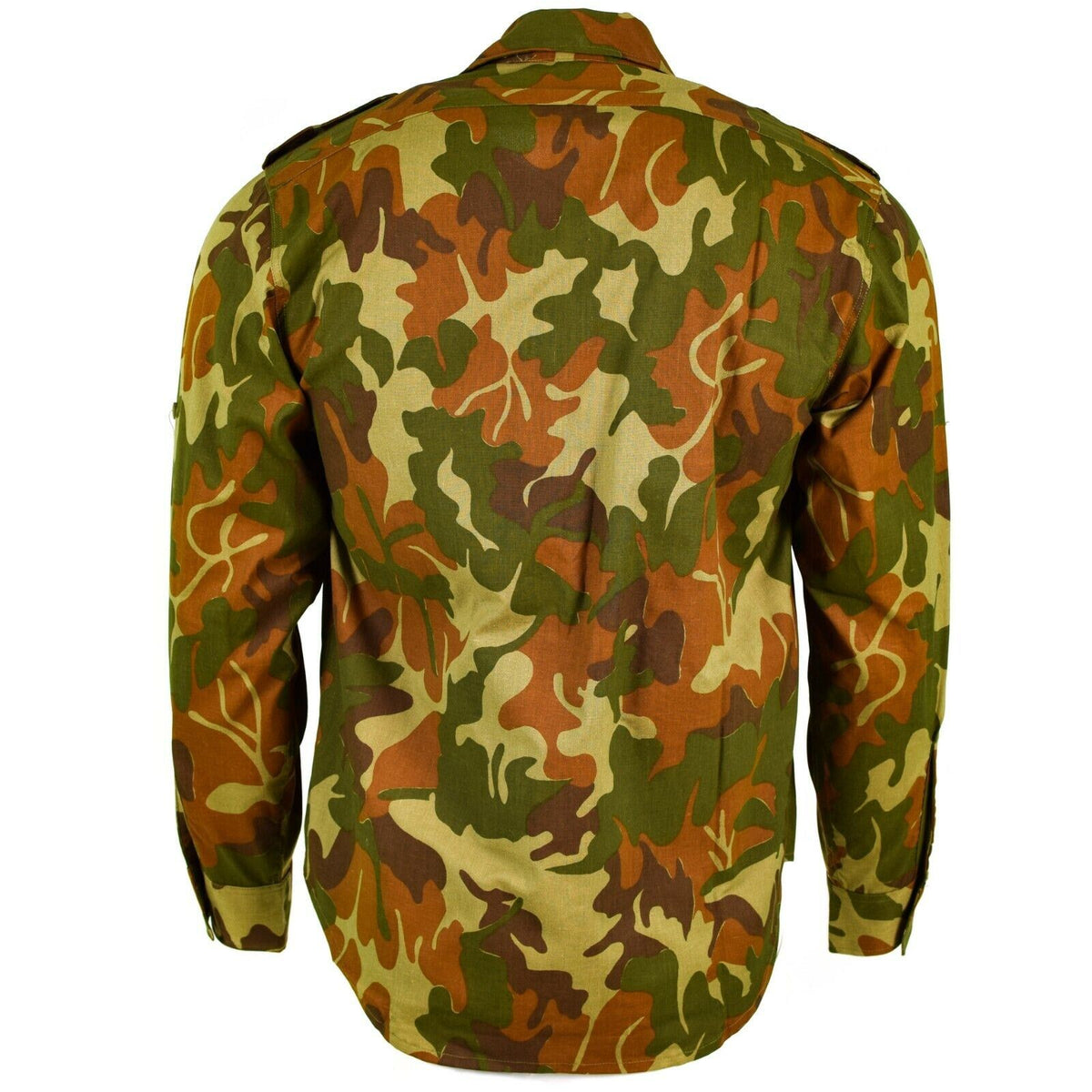 Camicia da combattimento M90 originale dell'esercito rumeno con tasche sul petto mimetica foglia esterna
