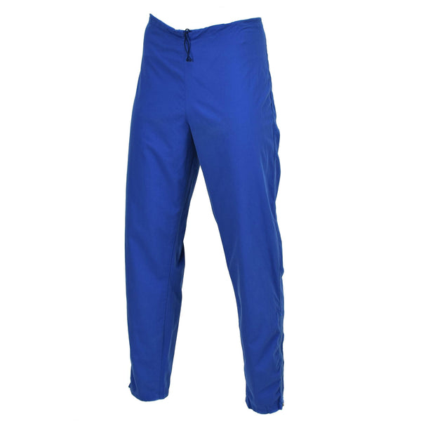Pantaloni militari svedesi originali pantaloni per pantaloni regolabili in vita indossa blu
