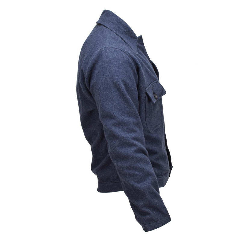 Originale Italian Army Vintage Vintage Giacca IKE Giacca per camicetta in lana uniforme blu