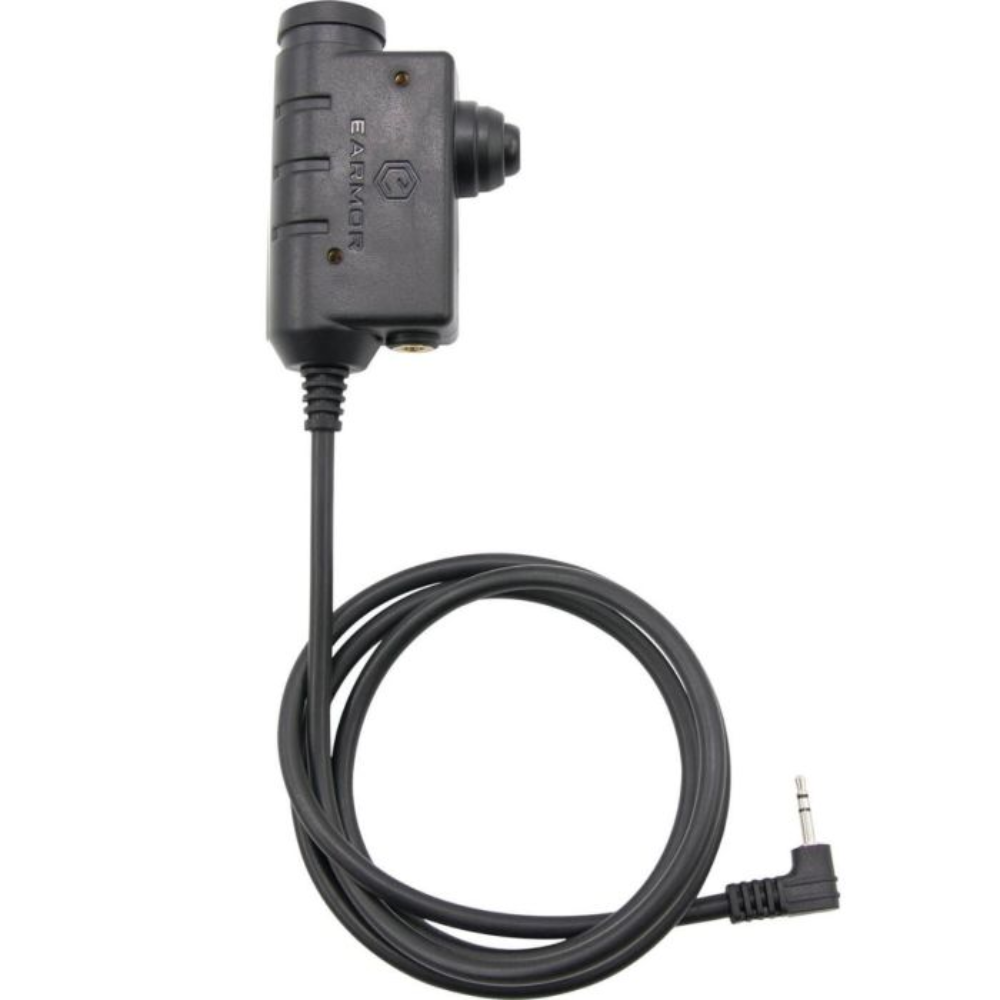 Adattatore PTT Earmor Motorola auricolare radio a 1 pin cablato tattico nero