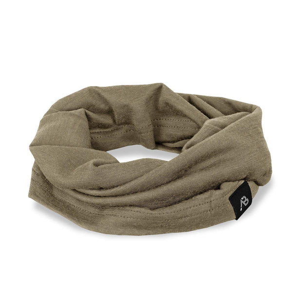 Blochl Brand Army Style Bandana Merino Wool Tube Scarf Neck Gaiter Coyote Nuovo