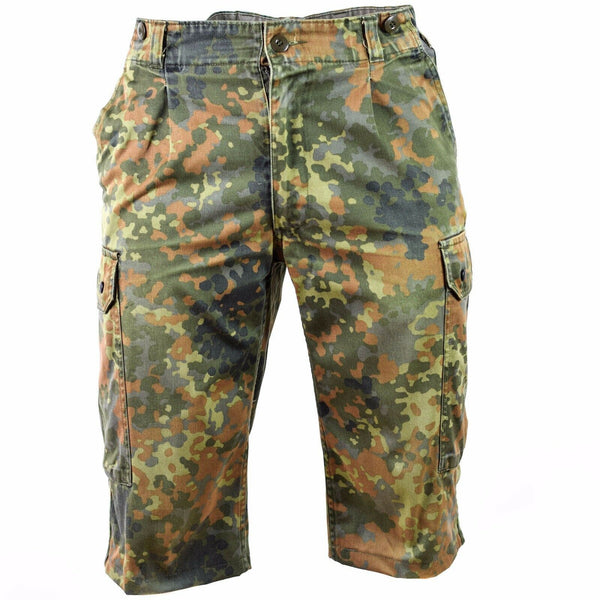 Shorts dell'esercito tedesco originale Field Fiecktarn Bermuda mimetica
