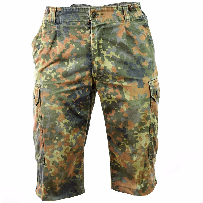 Shorts dell'esercito tedesco originale Field Fiecktarn Bermuda mimetica
