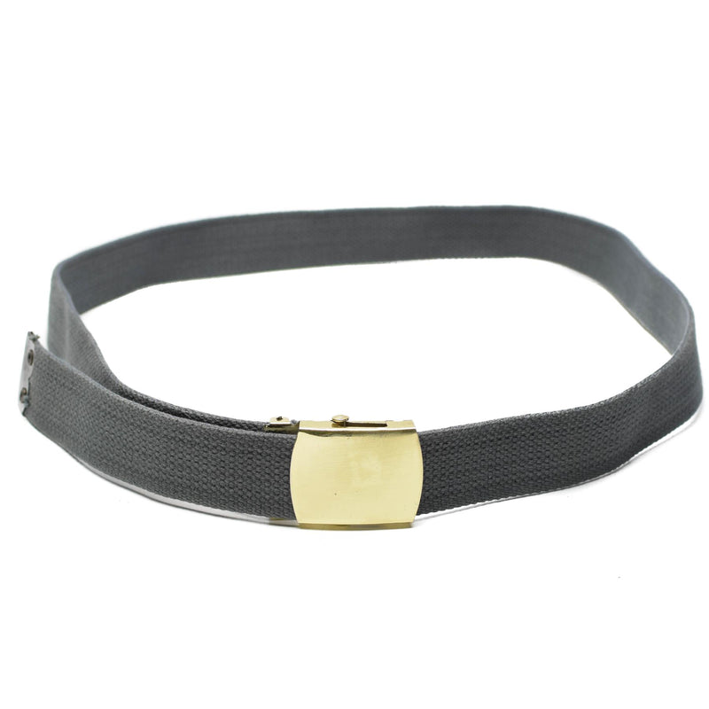 Cantina grigia casual dell'esercito di tela con fibbia dorata unisex surplus militare