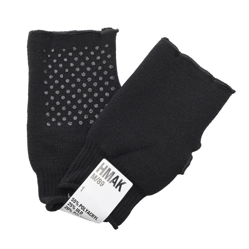 Guanti neri danesi originali Danesi più caldi senza finger non slip army Nuovo