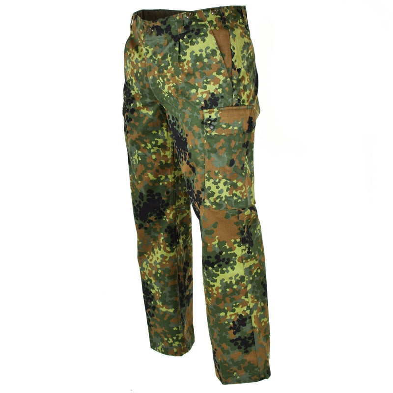 Genuino problema dell'esercito tedesco Flecktarn Pants Calco combattimento camo bw pantaloni nuovi