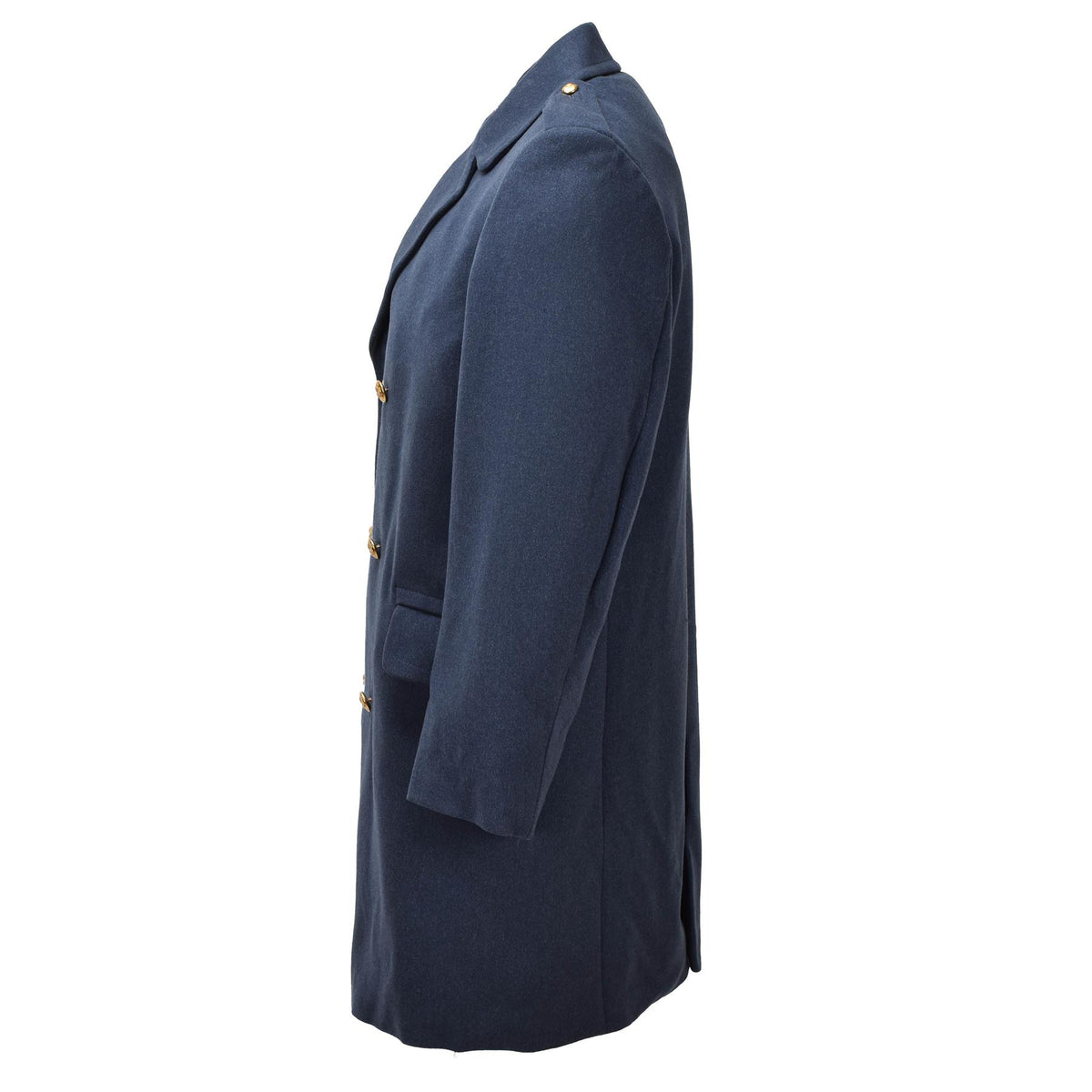 Cappotto doppiopetto in lana originale dell'esercito olandese blu