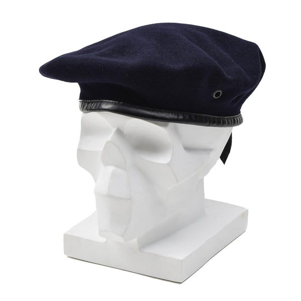 Originale French Army Dark Blue Beret Beret Beret Cap Lightweight Vintage Nuovo