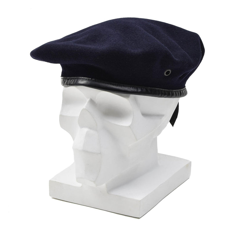 Originale French Army Dark Blue Beret Beret Beret Cap Lightweight Vintage Nuovo