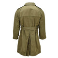 Trench militare spagnolo originale in gabardine da campo formale beige
